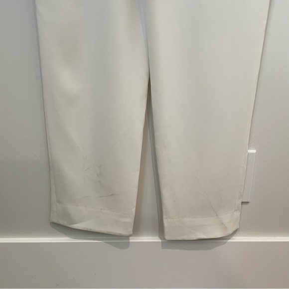 Theory Remaline Spiaggia Stretch Crepe Jumpsuit White Size 10 - Picture 9 of 9